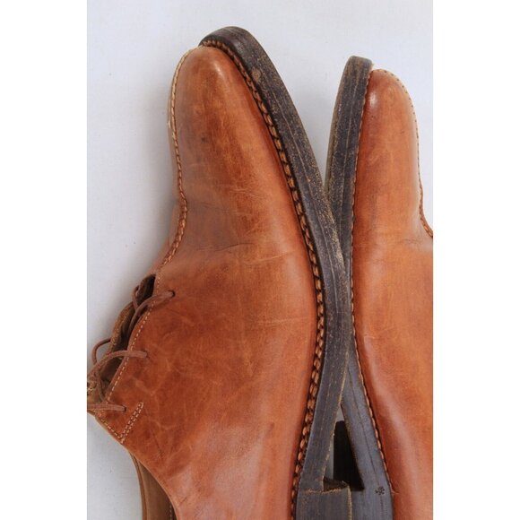 Lidfort for Barney's Mens Leather Lace Up Shoes Brown Tan Mens Sz 9 - Picture 11 of 16